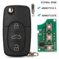 Ключ з дистанційним управлінням для Ауді A3, A4, A6, A8, 4D0837231A